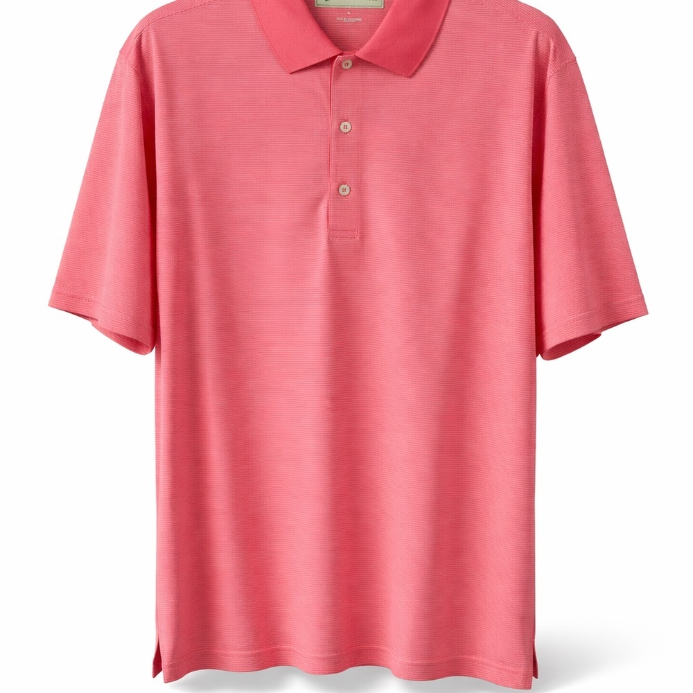 Donald Ross Sport Golf Polo XL Pink Micro Stripe Performance Shirt